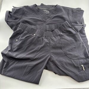 Beyond Scrubs Gray Scrub Set Small